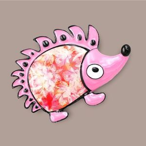Betsey Johnson Pink Hedgehog Brooch/ Pendant